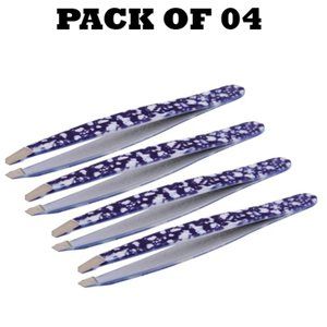 Forgica Professional Stainless Steel Paper Coated Tweezers Pack of 04